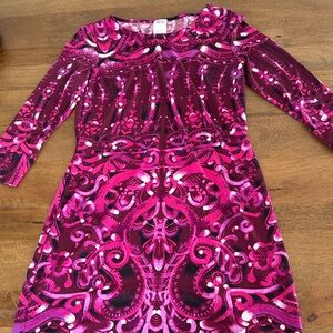 Ali Ro Pink and Plum printed Dress size 4